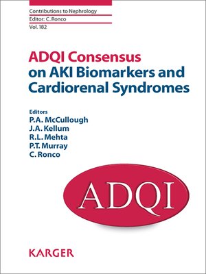 cover image of ADQI Consensus on AKI Biomarkers and Cardiorenal Syndromes